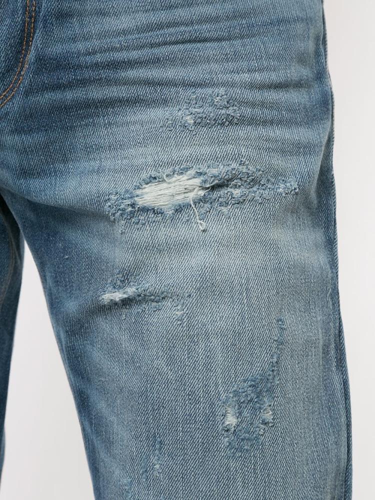 Armani Emporio Armani Slim Fit Distressed Kavbojke Moški Modre | 7N3JOYRN