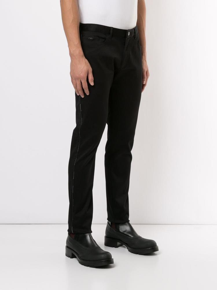 Armani Emporio Armani Slim Fit Hlače Moški Črne | SBC7KKTH