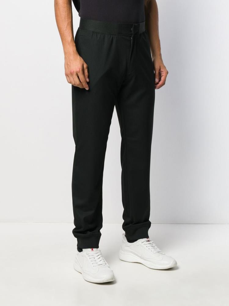 Armani Emporio Armani Slim Fit Track Hlače Moški Črne | 8FPHEEIV