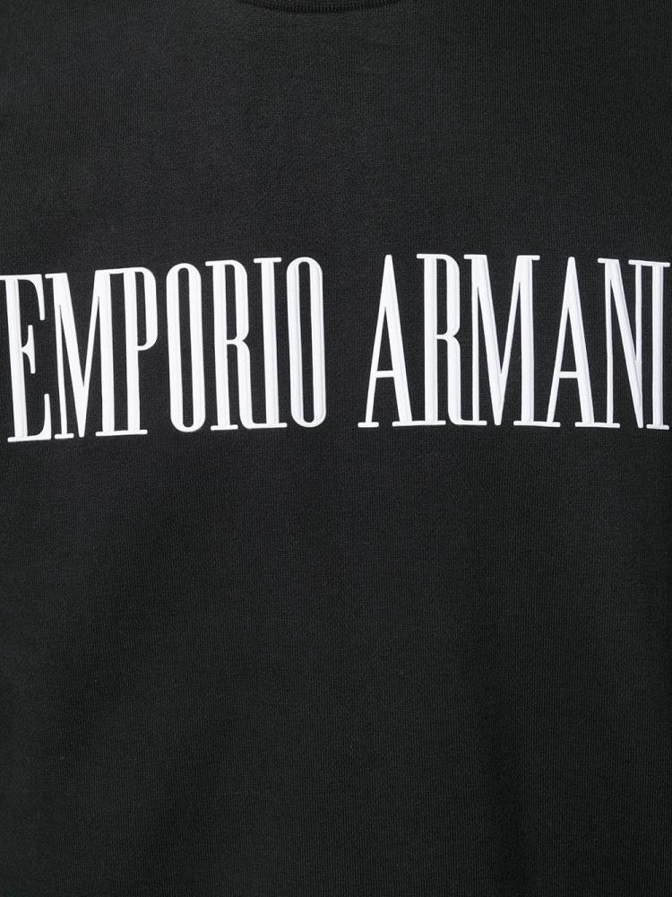 Armani Emporio Armani Stop Wishing, Start Doing Športni Puloverji Moški Črne | 0BO9TPFN