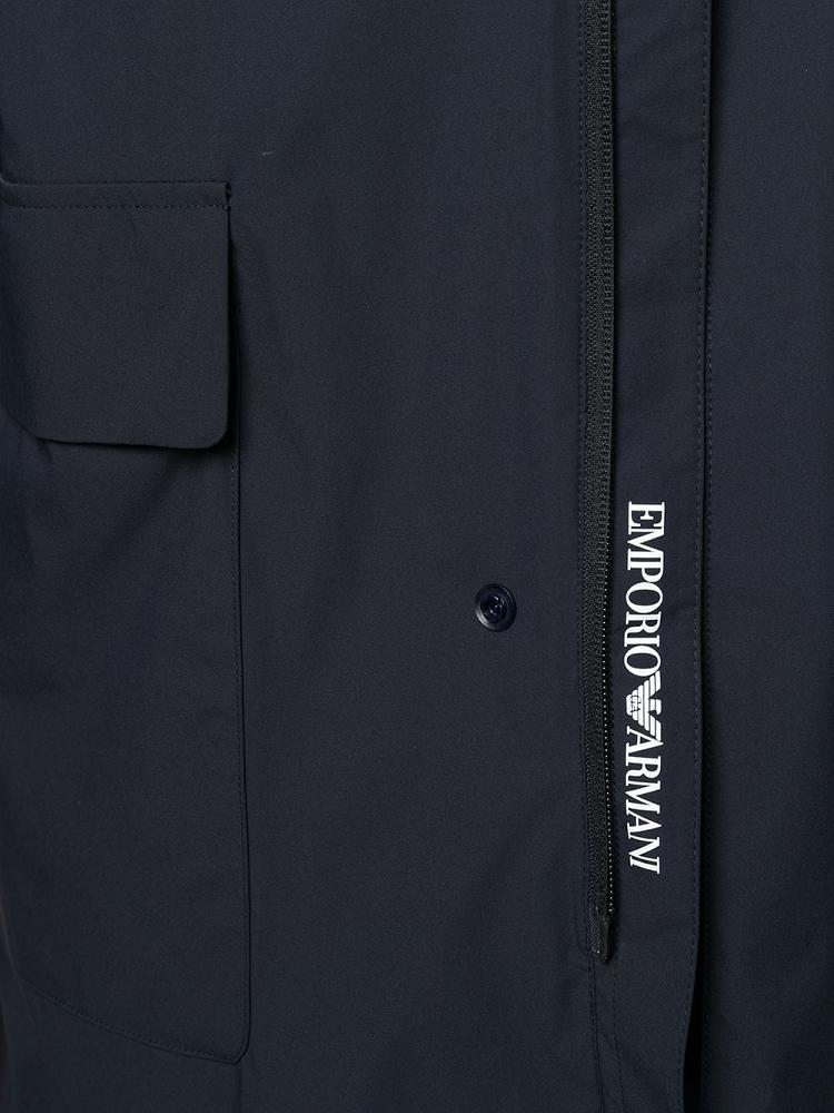 Armani Emporio Armani Straight Fit Raincoat Plašči Moški Modre | IGNO1WPV