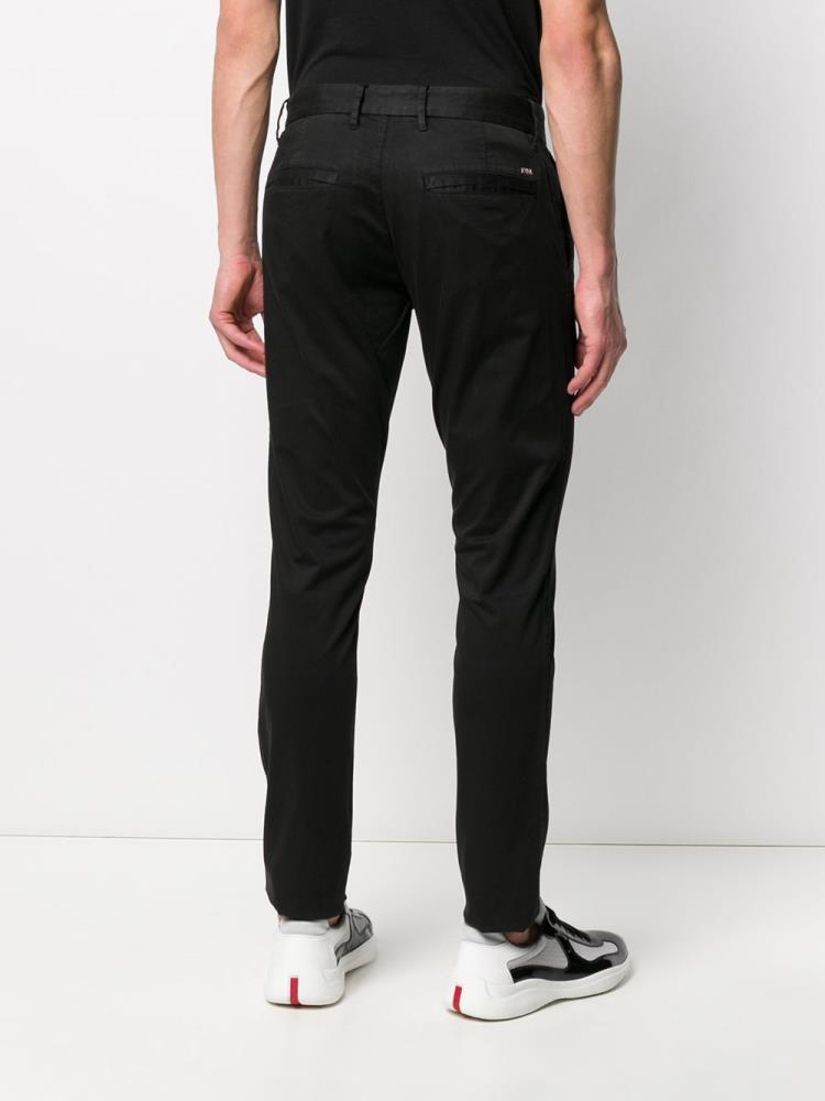 Armani Emporio Armani Straight Leg Chinos Hlače Moški Črne | 7IJI60ZG