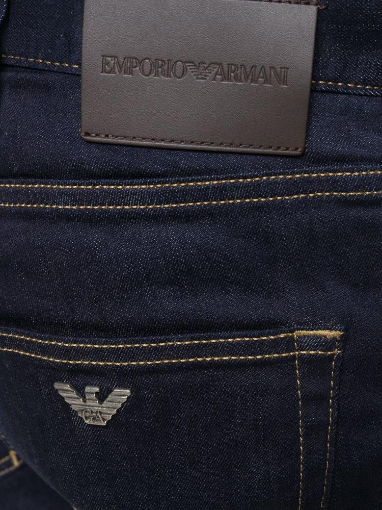 Armani Emporio Armani Straight Leg Kavbojke Moški Modre | D0NAJNQV