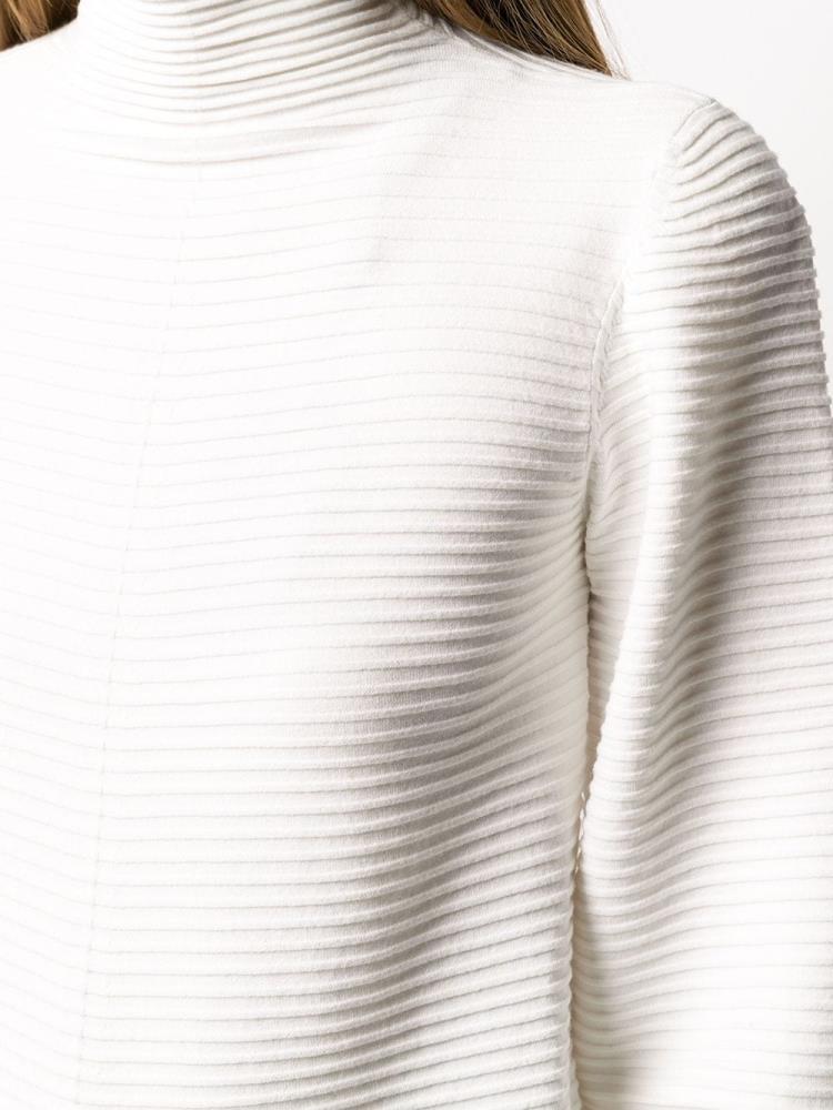 Armani Emporio Armani Striped Turtleneck Skakalci Ženske Bele | 9ZM97E12