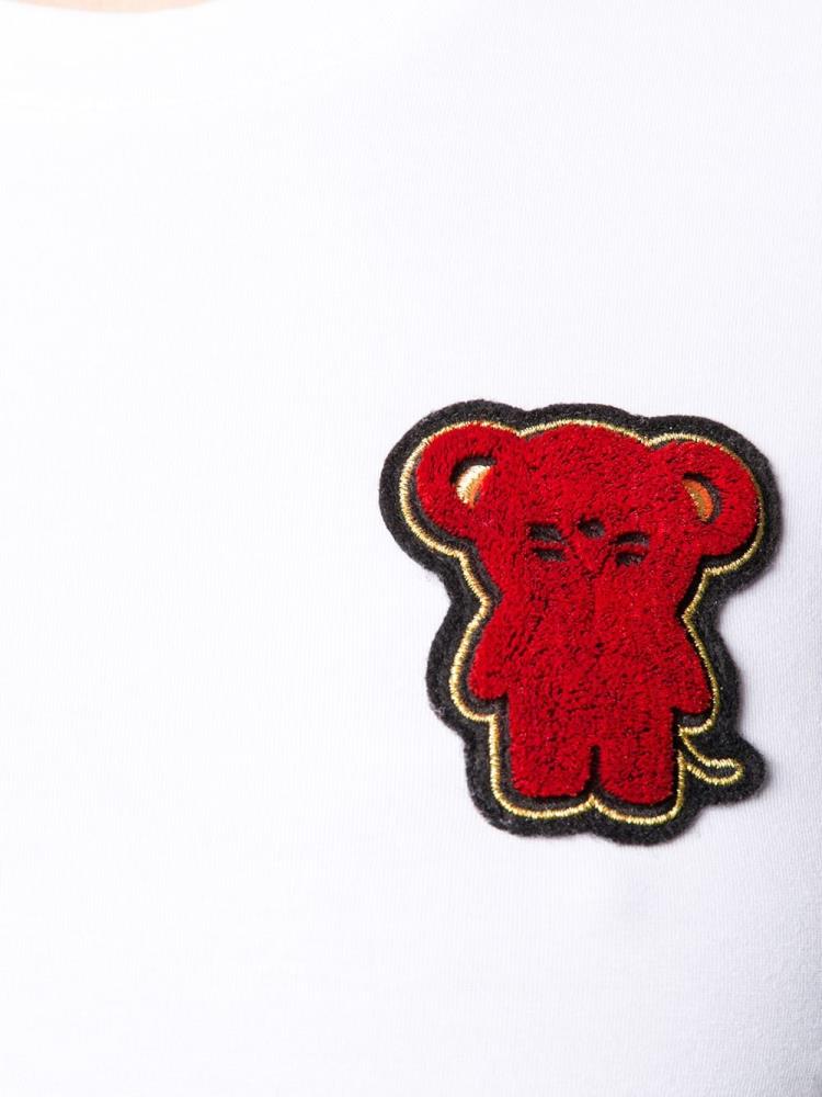 Armani Emporio Armani Teddy Bear Patch Majice Ženske Bele | Y3PVSGLA