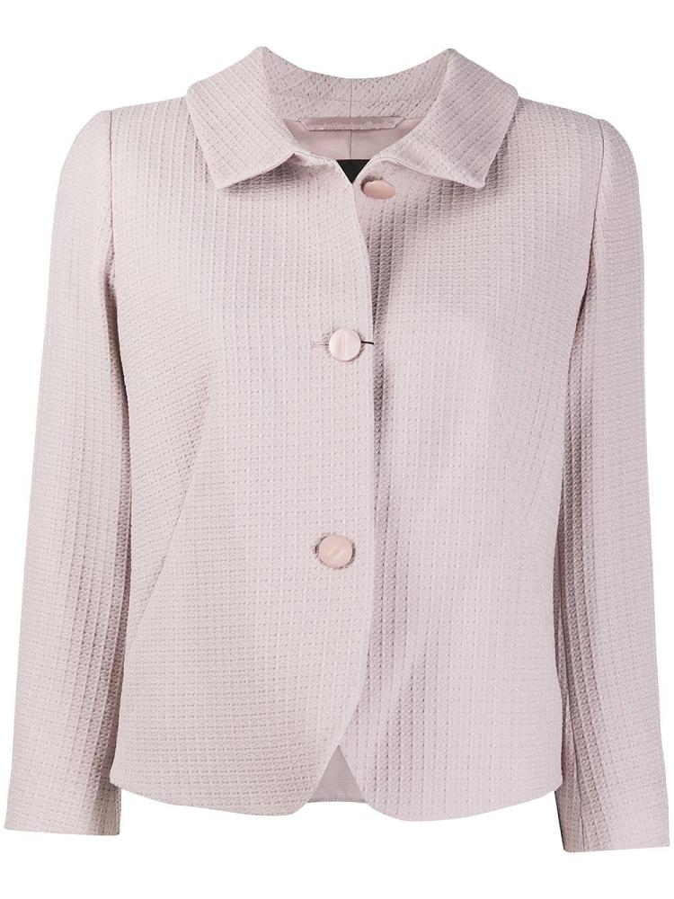 Armani Emporio Armani Textured Buttoned Jakne Ženske Roza | CX9JDTQN