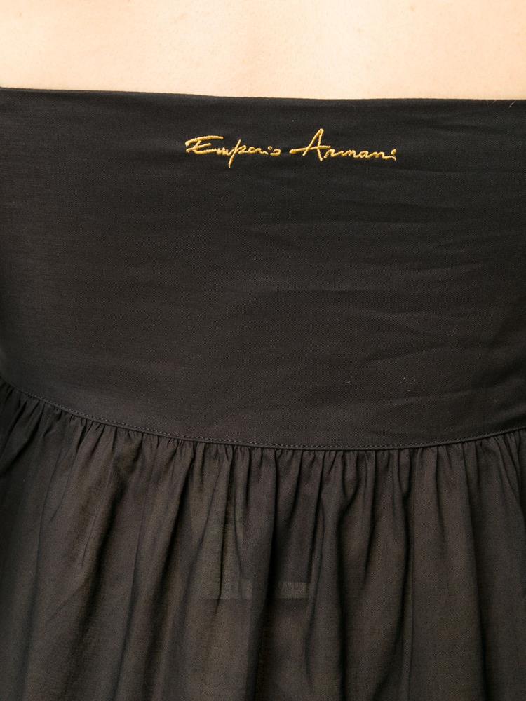 Armani Emporio Armani Tiered Maxi Obleke Ženske Črne | 9P3BB16B