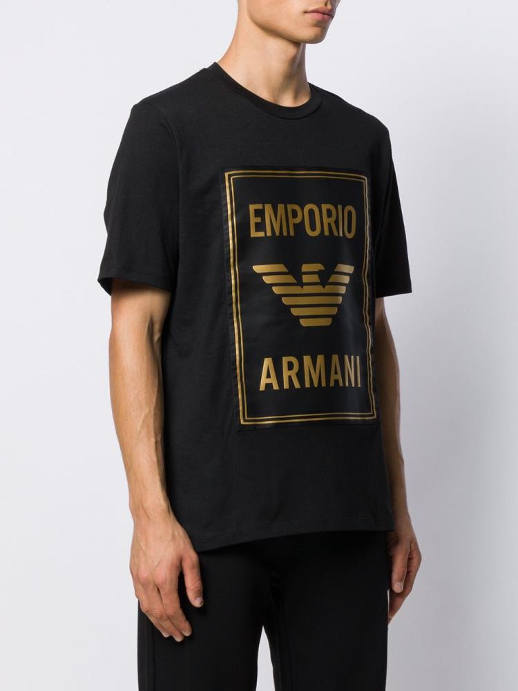 Armani Emporio Armani Vector Logo Majice Moški Črne | PD8A6KU3