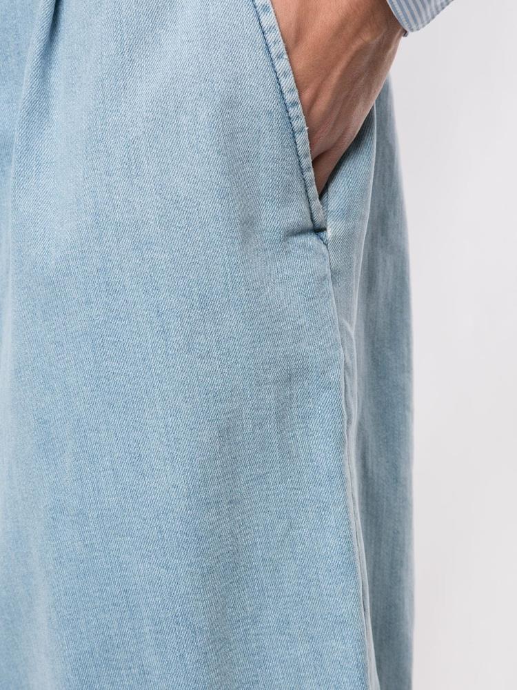 Armani Emporio Armani Wide Leg Denim Kratke Hlače Moški Modre | BG24KQX7