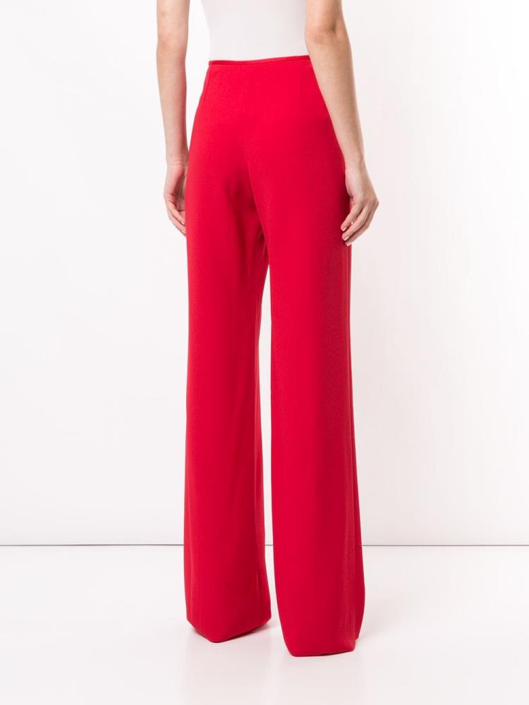 Armani Emporio Armani Wide Leg High Waisted Hlače Ženske Rdeče | 3F83I9ZX