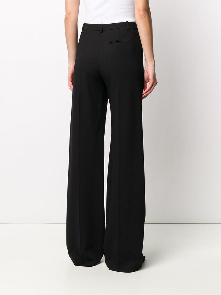 Armani Emporio Armani Wide Leg Tailored Hlače Hlače Ženske Črne | MGQVCDZK