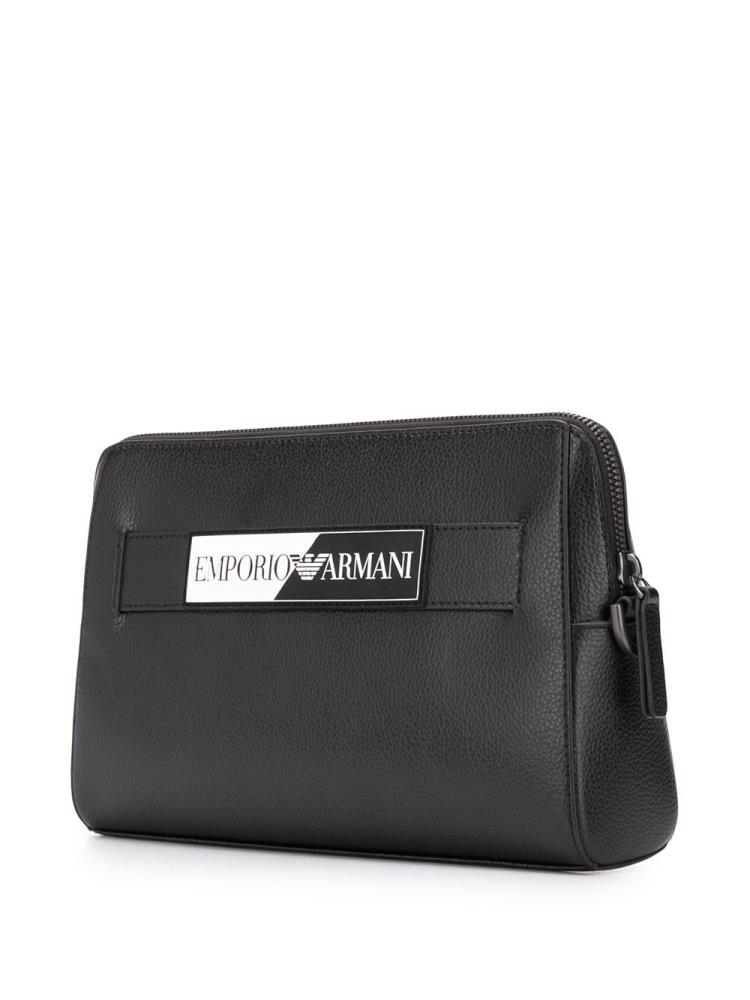 Armani Emporio Armani Wrist Strap Clutch Torbica Moški Črne | VWH3WKO1