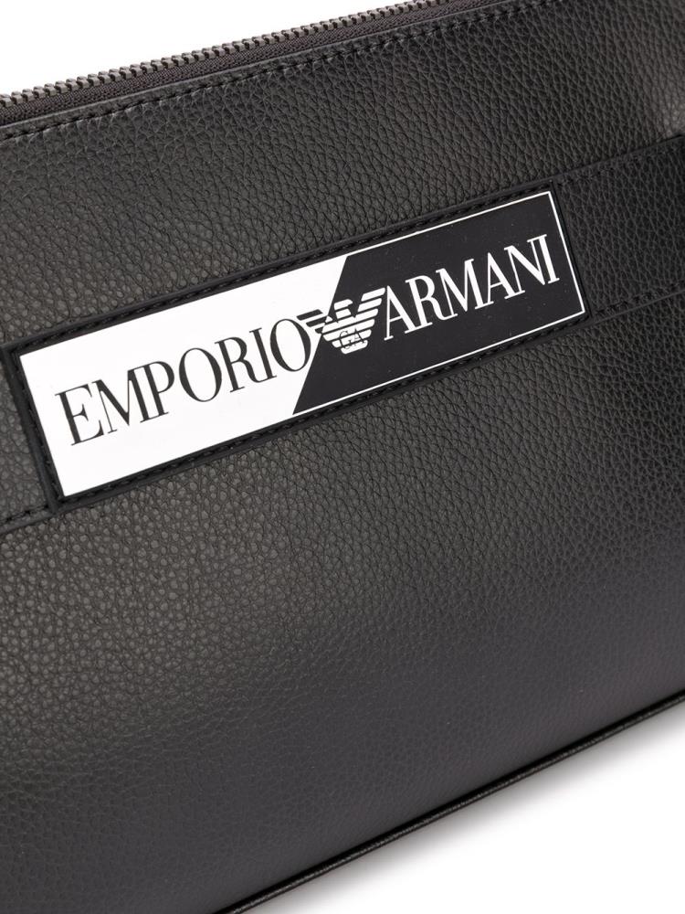 Armani Emporio Armani Wrist Strap Clutch Torbica Moški Črne | VWH3WKO1