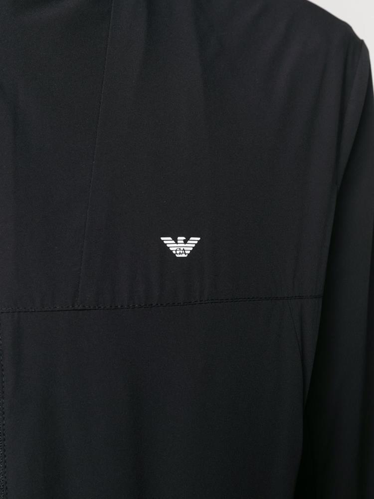 Armani Emporio Armani Zipped Logo Jakne Moški Črne | NJQQMS28