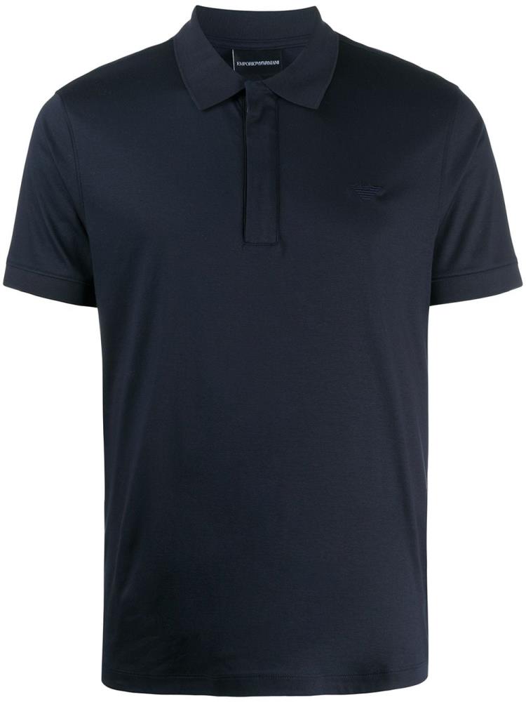 Armani Emporio Armani Zipped Polo Majice Moški Modre | QBLJ05L9