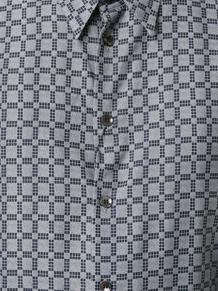 Armani Giorgio Armani Check Print Srajca Moški Modre | LD1PH7K8