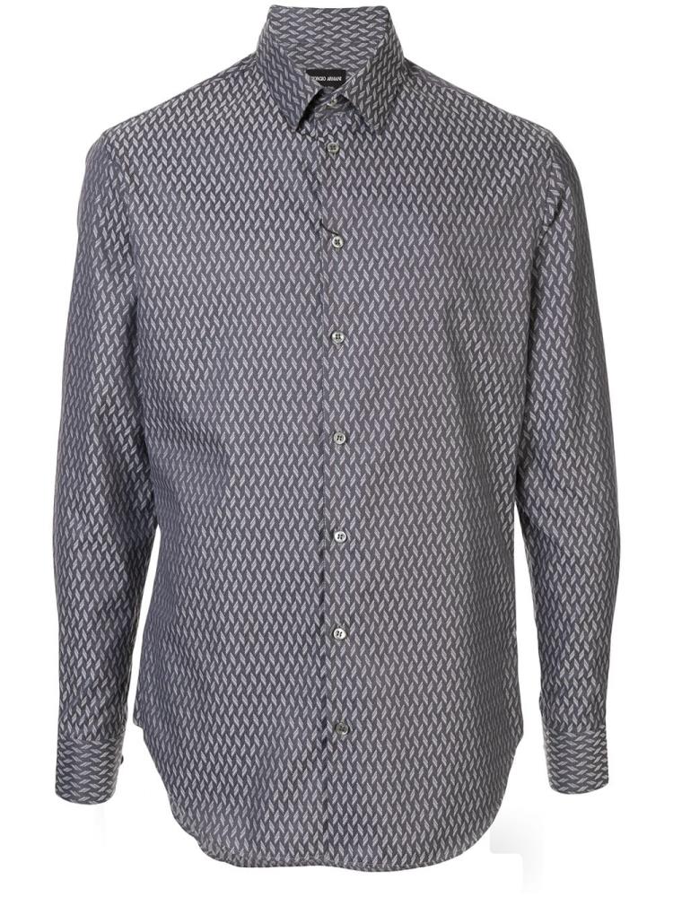 Armani Giorgio Armani Chevron Print Srajca Moški Sive | ULIO8RWH