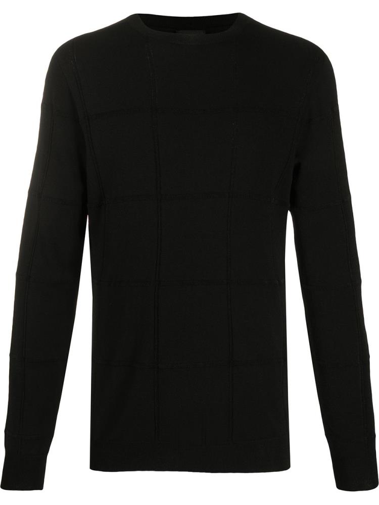 Armani Giorgio Armani Crew Neck Grid Skakalci Moški Črne | 6VPTH10O