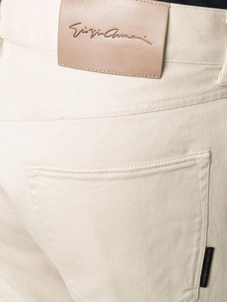 Armani Giorgio Armani Denim Straight Leg Kavbojke Moški Bež | B3SW4MFT