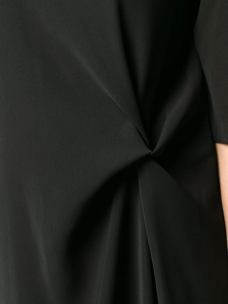 Armani Giorgio Armani Draped Detail Obleke Ženske Črne | LSEN5TK9