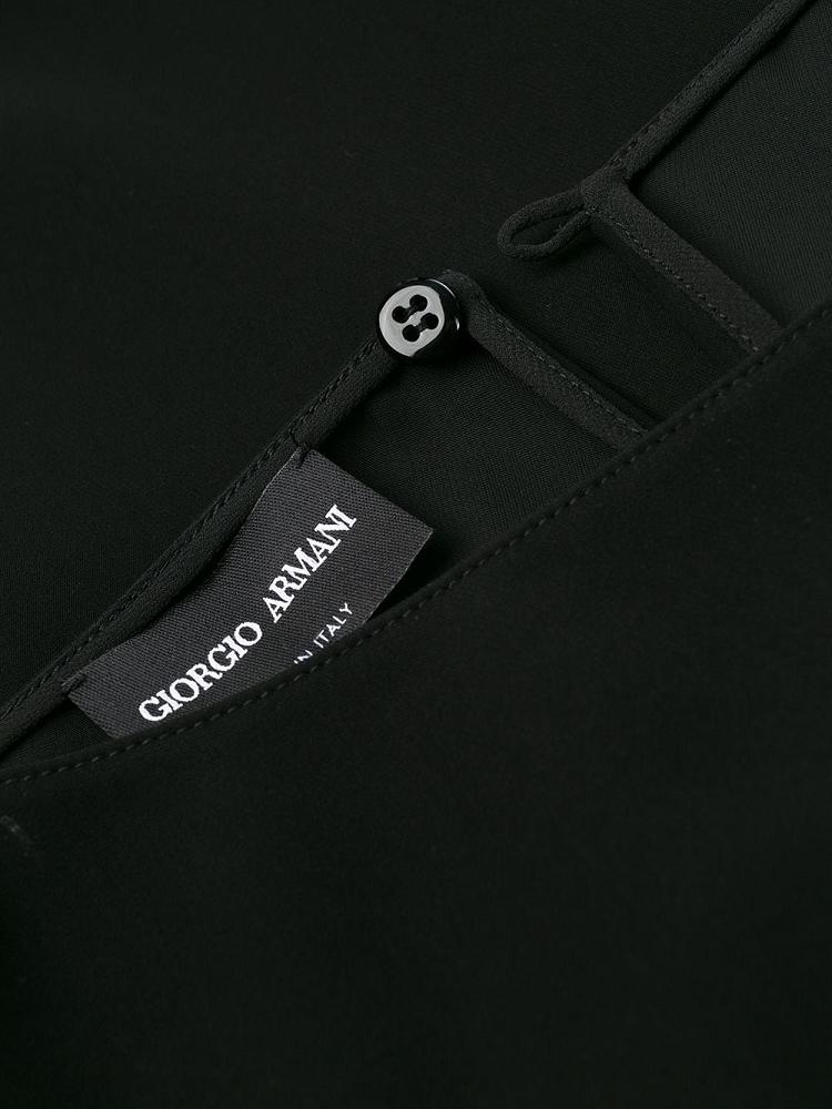 Armani Giorgio Armani Draped Detail Obleke Ženske Črne | LSEN5TK9