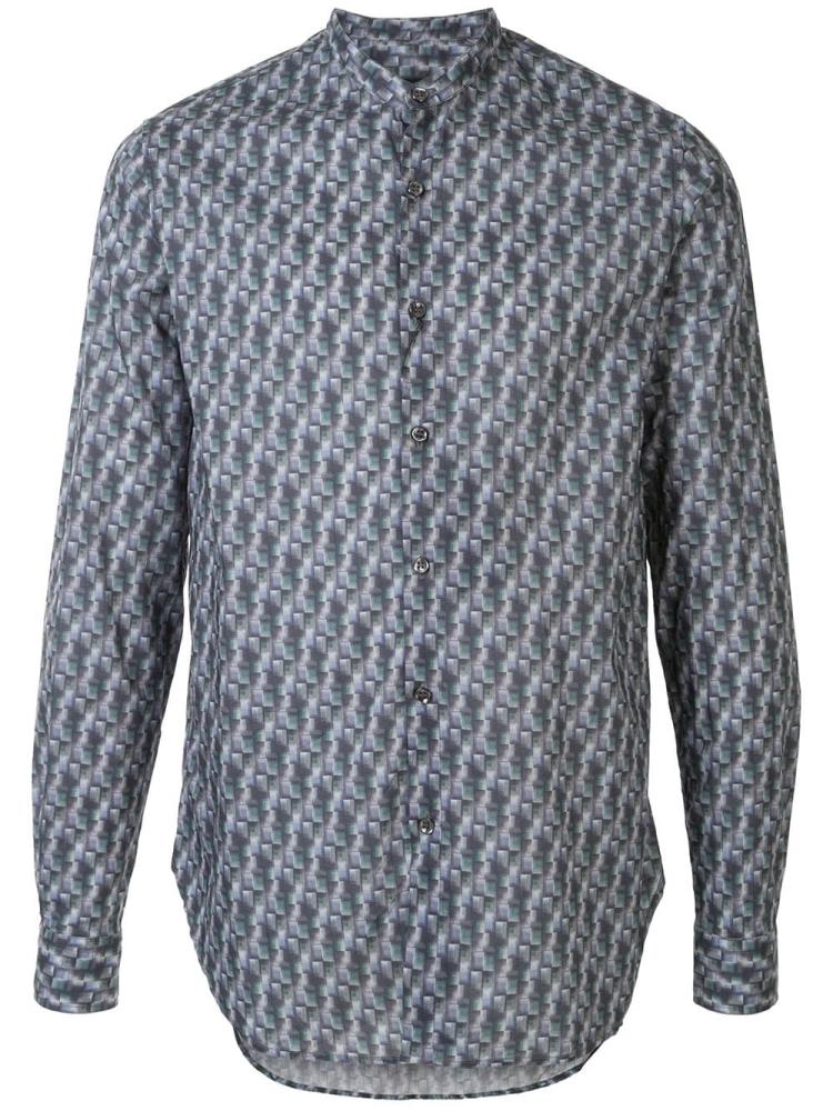 Armani Giorgio Armani Geometric Long Sleeve Srajca Moški Modre | VNIPQ9I4