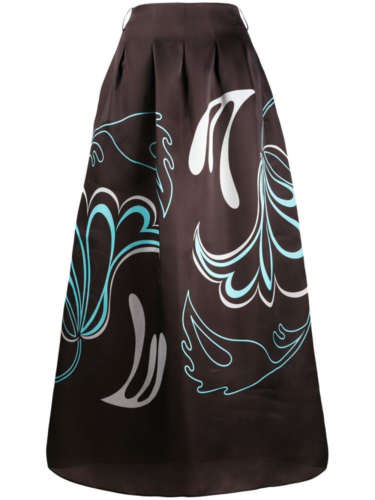 Armani Giorgio Armani Graphic Print Maxi Krila Ženske Rjave | LYJMVIAZ