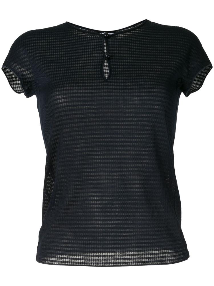 Armani Giorgio Armani Half Button Knitted Top Ženske Modre | 8D30WGI4