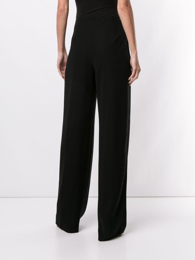 Armani Giorgio Armani High Waisted Pleated Hlače Ženske Črne | 3LPXJ4B5