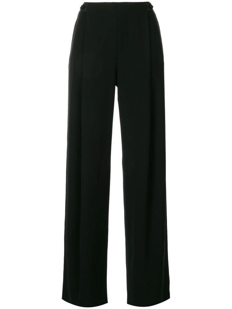 Armani Giorgio Armani High Waisted Pleated Hlače Ženske Črne | 3LPXJ4B5