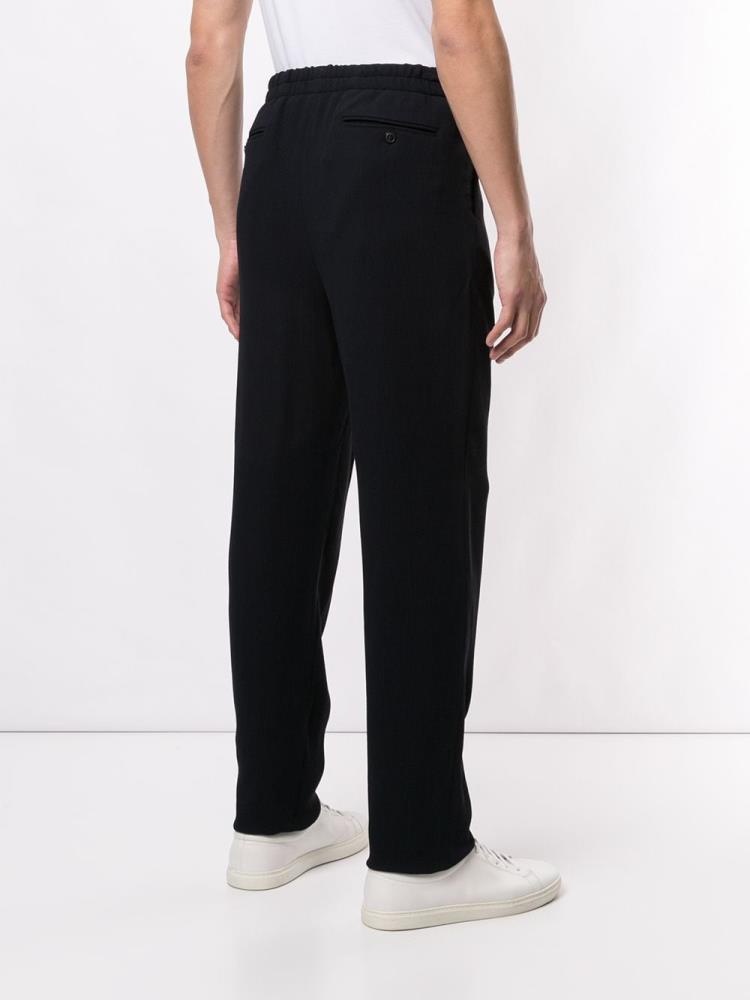 Armani Giorgio Armani High Waisted Ribbed Hlače Moški Modre | 7SEJ80TO