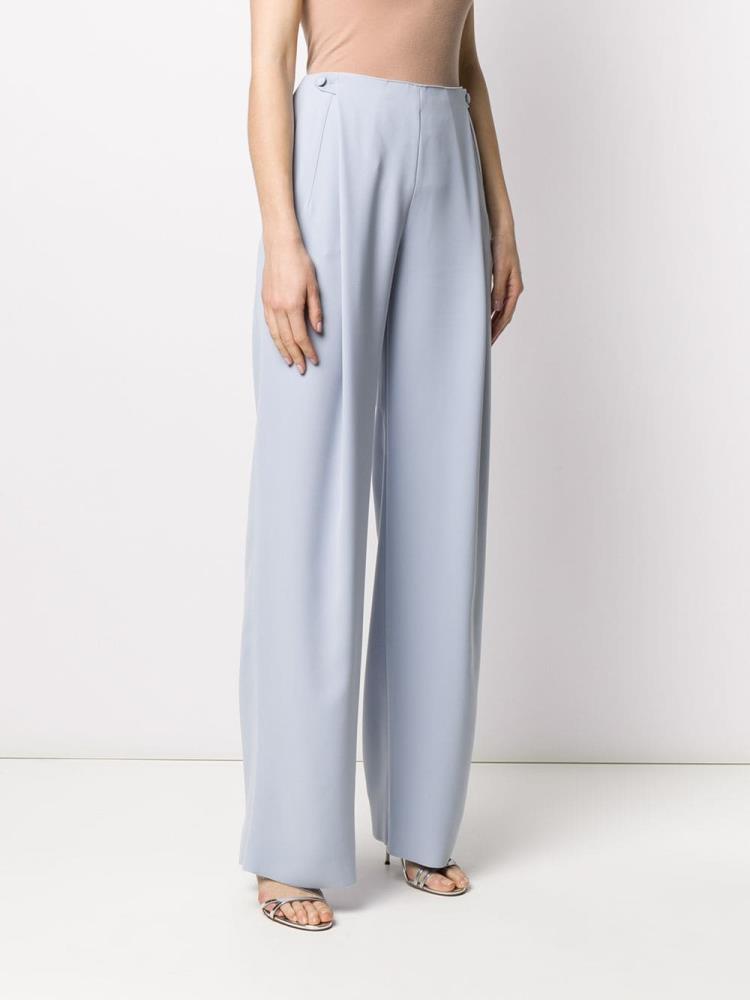 Armani Giorgio Armani High Waisted Wide Leg Hlače Ženske Modre | Q2D3YJP0