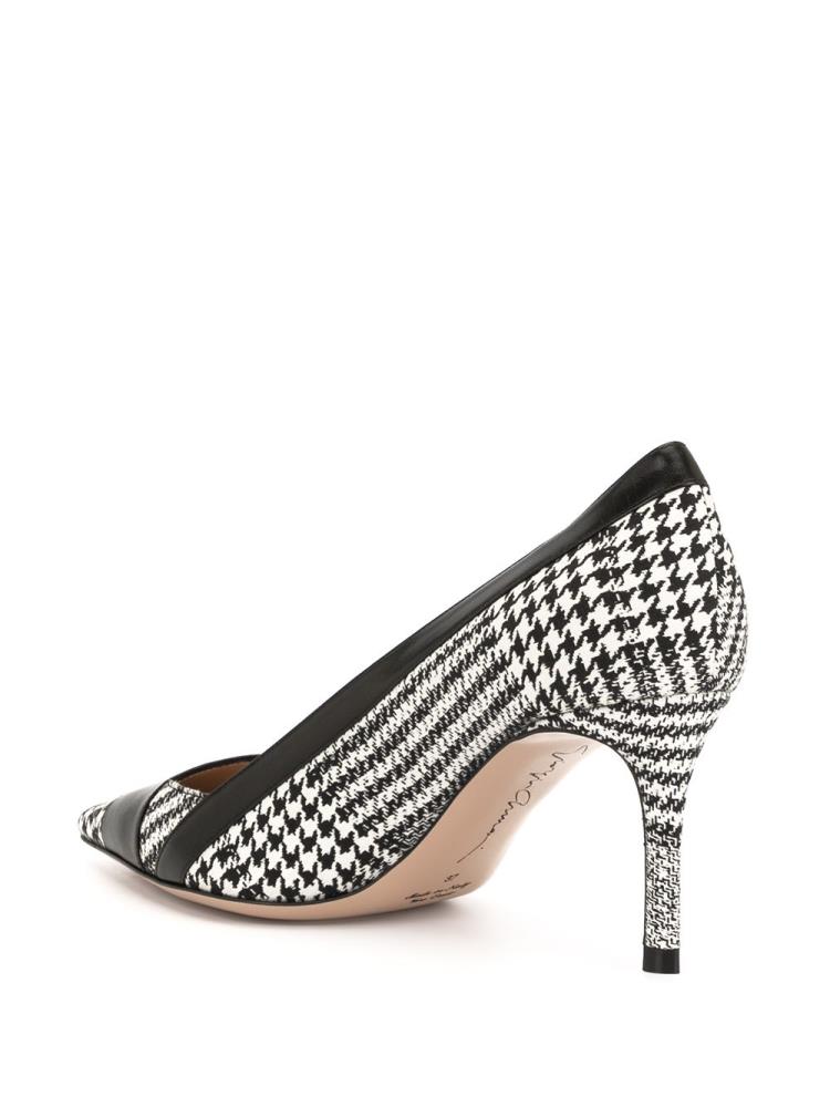 Armani Giorgio Armani Houndstooth Print Črpalke Ženske Črne Bele | MOFASK5X