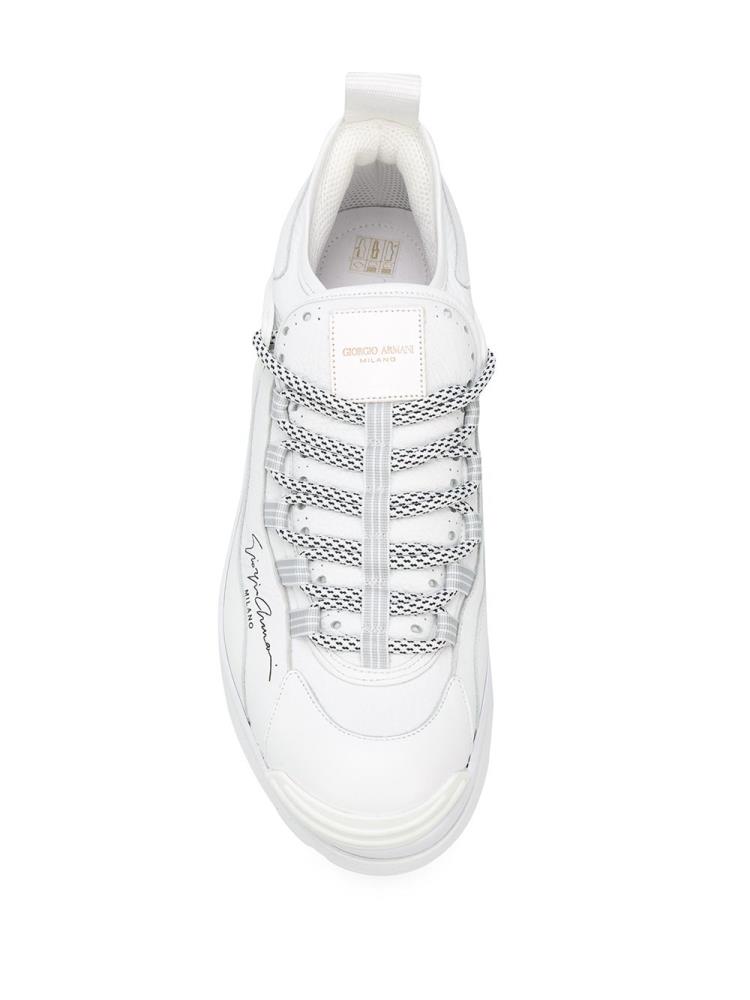 Armani Giorgio Armani Logo Patch Low Top Superge Moški Bele | 2EM6GLHJ