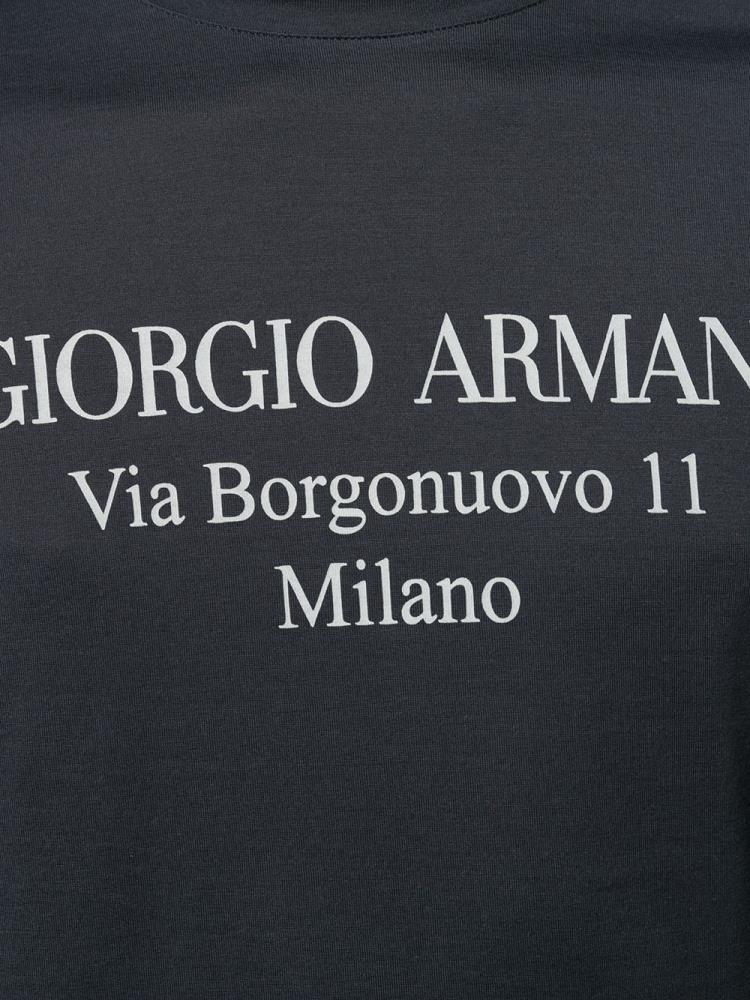 Armani Giorgio Armani Logo Print Majice Moški Modre | GL480KMH