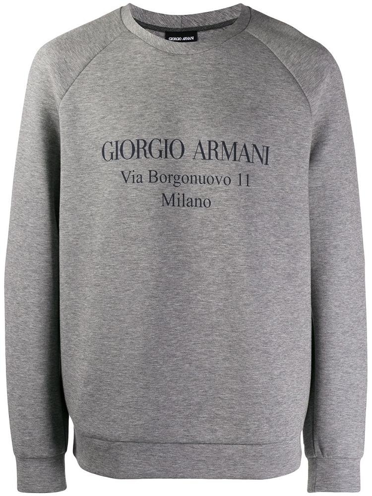 Armani Giorgio Armani Logo Puloverji Moški Sive | SGKWM9Y4