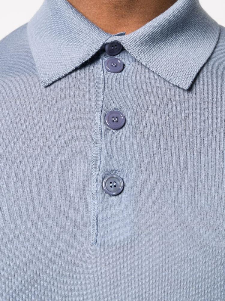 Armani Giorgio Armani Long Sleeve Polo Majice Moški Modre | 4S92ZYGH