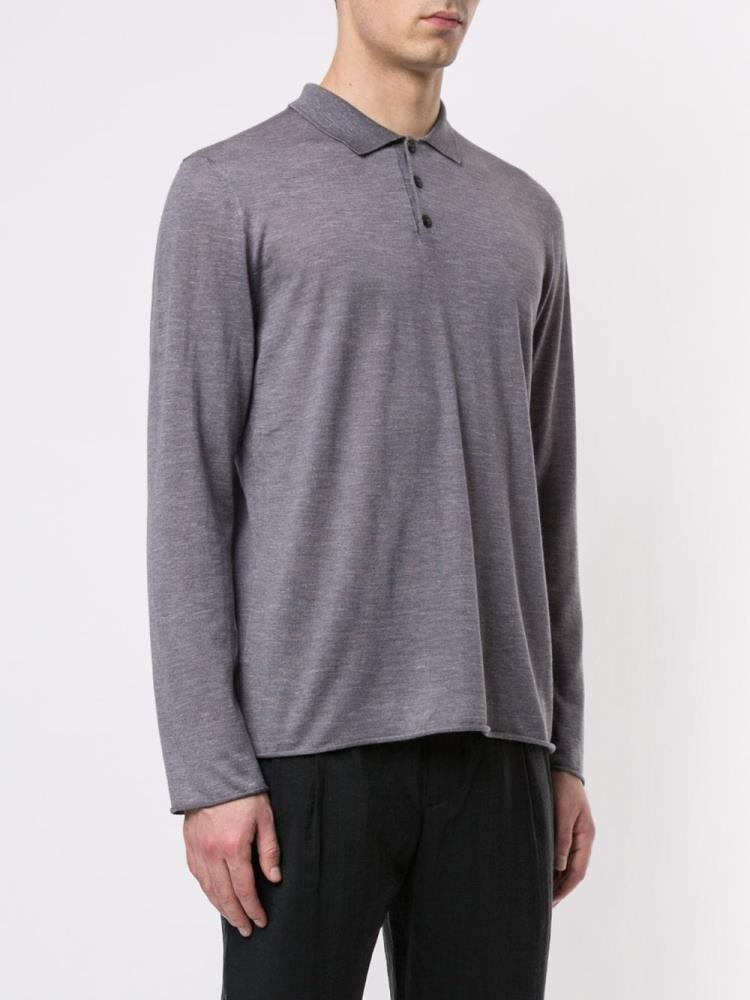 Armani Giorgio Armani Long Sleeve Polo Majice Moški Sive | FH0MYZSZ