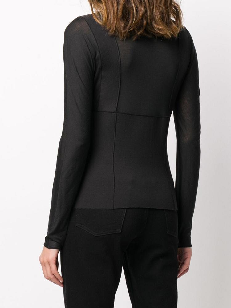 Armani Giorgio Armani Plunge Neck Zip Through Jakne Ženske Črne | KDU5N1MQ