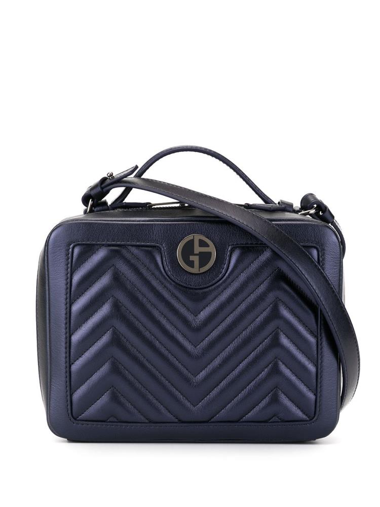 Armani Giorgio Armani Quilted Box Logo Clutch Torbica Ženske Črne | P9FZ41ZI