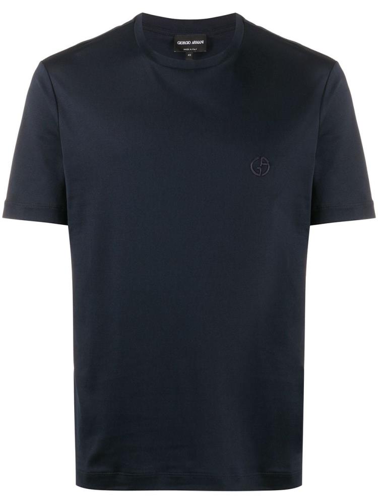 Armani Giorgio Armani Short Sleeve Crew Neck Majice Moški Modre | C6A44VYH