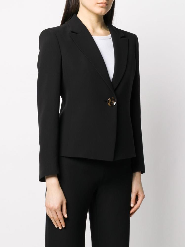 Armani Giorgio Armani Single Buttoned Fitted Suknjič Ženske Črne | IDB2SN6T