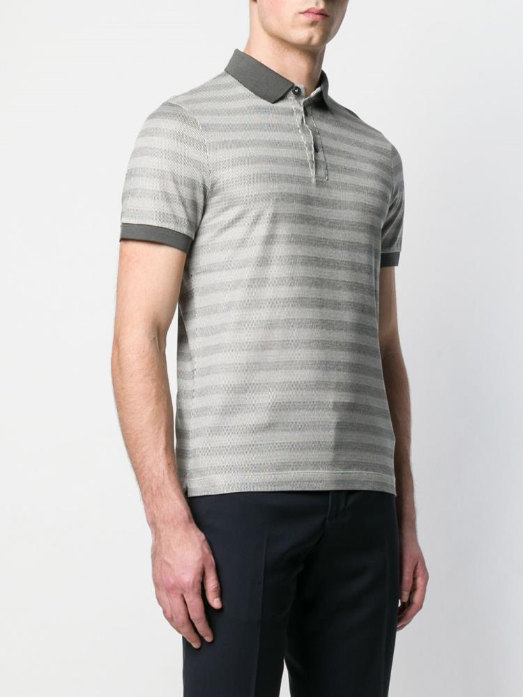 Armani Giorgio Armani Striped Polo Majice Moški Sive | VFGQX8UZ