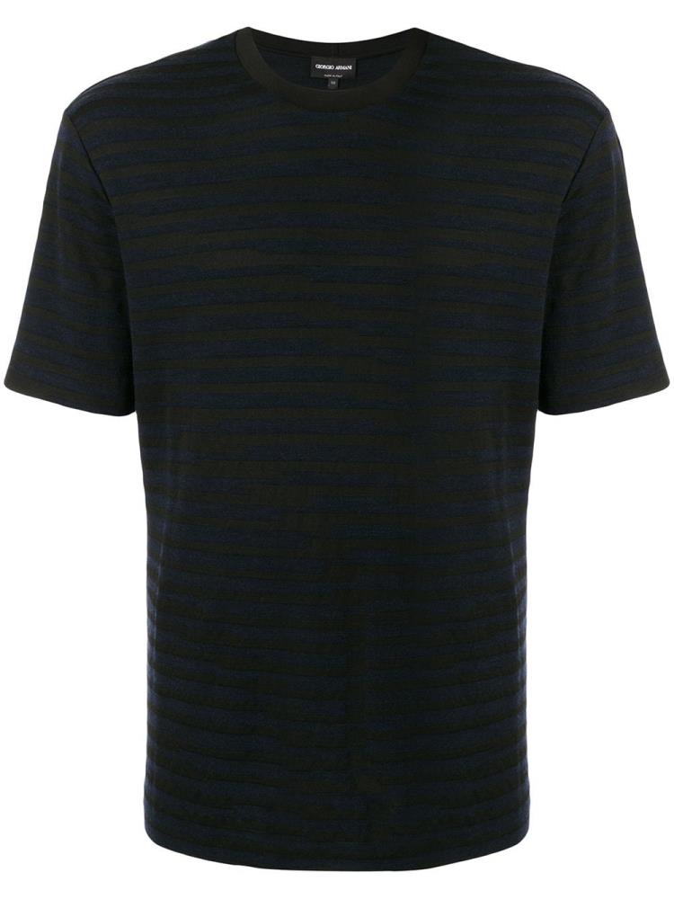 Armani Giorgio Armani Striped Round Neck Majice Moški Modre Črne | SIJTYJF3