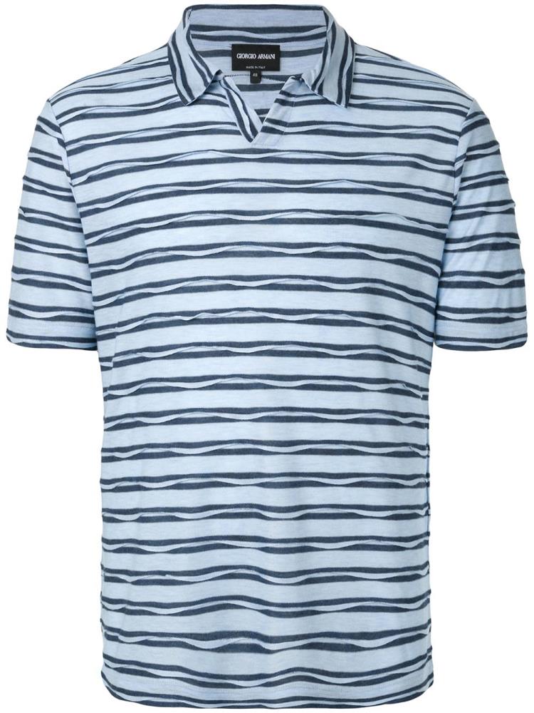 Armani Giorgio Armani Striped Short Sleeve Polo Majice Moški Modre Modre | 2V44QHLM