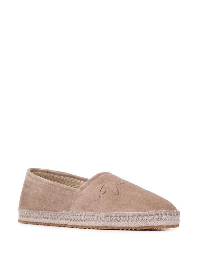 Armani Giorgio Armani Textured Cut Out Logo Espadrille Čevlji Moški Bež | B7LXDP6Z