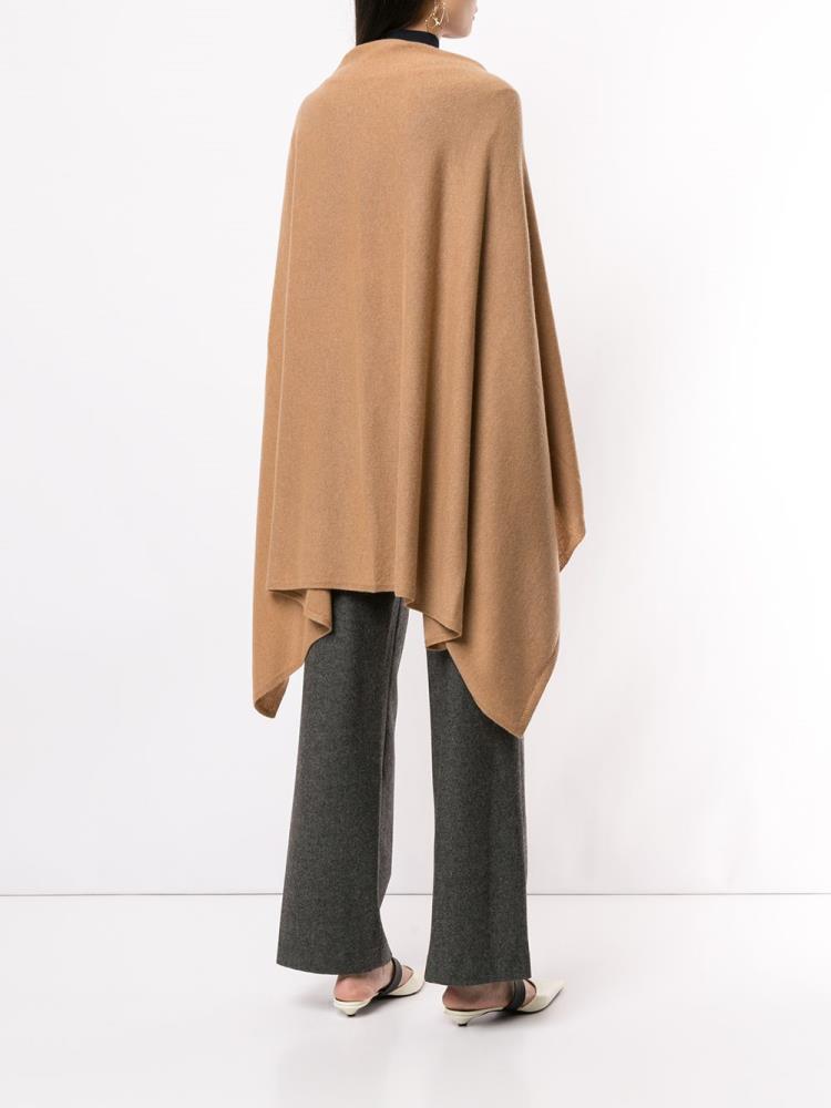 Armani Giorgio Armani Zipped Cashmere Poncho Plašči Ženske Rjave | KXZ1MB5S